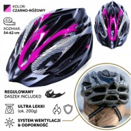 KASK ROWEROWY NA ROWER HULAJNOGĘ UNIWERSALNY 54-62cm Z DASZKIEM SZOSOWY MTB