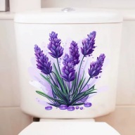 NAKLEJKI NA DESKĘ SEDESOWĄ TOALETĘ SPŁUCZKĘ WC - LAWENDA