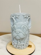 Świeczka sojowa dla miłośnika buldoga, bezzapachowa. Wielkość 180ml
