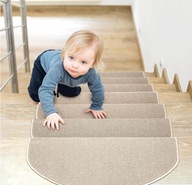 Samoprzylepne bieżniki schodowe dywanowe Brielle 65 x 24 x 3,5 cm b347