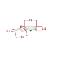 LG Przycisk włączania pralki Średnica 22,1 mm. (płaska, duża)