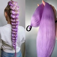 2 szt. Fioletowe Włosy Syntetyczne do Warkoczy Box Braids Ombre