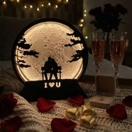 Lampka LED z WŁASNYM NAPISEM Prezent na Walentynki 17cm