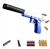 ZABAWKOWY PISTOLET FIDGET TOY GLOCK REALISTYCZNA REPLIKA IMITACJA NIEBIESKI