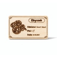 Grawerowana plakietka tabliczka dla pytona / boa do terrarium