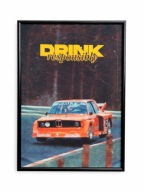 Plakat samochodowy A3 w ramce - drink responsibly, wzory do wyboru