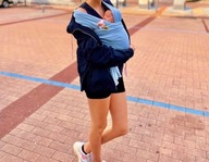 CHUSTA DO NOSZENIA DZIECI MyJalou błękitna niebieska elastyczna