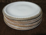 WAWEL TALERZE PŁYTKIE OBIADOWE STARA PORCELANA VINTAGE PRL 5 sztuk lata 70