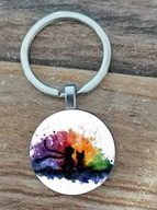 Breloczek Brelok do kluczy Mały Książe Lis Żywica Kolorowy ART