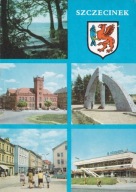 SZCZECINEK - JEZIORO - RATUSZ - POMNIK - 9 MARCA - HERB
