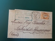 Francja jak na foto powiad. listowe z obiegu 1874 r-........ .kl60/2