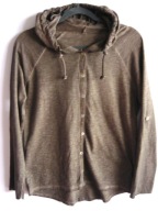 Brązowa bluza bluzka z kapturem cekiny Roz 40/42