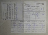 KARTA GWARANCYJNA RADIOMAGNETOFON ELTRA BYDGOSZCZ