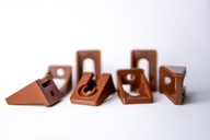 12x Uchwyt/mocowanie do zwijacza rolety zewnętrznej - brązowy - 3DSN