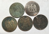 moneta Francja 10 centimes Napoleon III XIX wiek