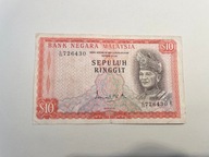 Malezja - 10 ringgit - rzadki