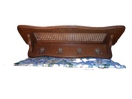 DĘBOWY WIESZAK ŚCIENNY WISZĄCY PÓŁKA PLECIONKA WIEDEŃSKA UNIKAT 84 cm