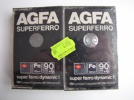 AGFA FE 90 TAŚMA PARA 2 SZT.MAGNETOFONOWA KASETOWA ZAFOLIOWANA