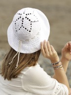 NOWY KAPELUSZ DAMSKI LETNI SZYDEŁKOWY HANDMADE BIAŁY RĘKODZIEŁO