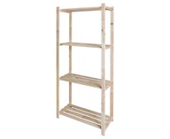 REGAŁ DREWNIANY NA KSIĄŻKI ZABAWKI BUTY DREWNIANY 4 PÓŁKI 170X75X29