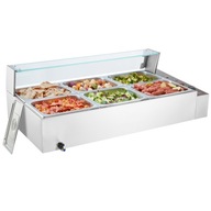 Podgrzewacz Do Potraw 6×1/2 Umywalki Szklana Pokrywa Wysokość 15CM