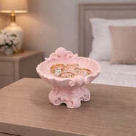 Mała muszla dekoracyjna – elegancka podstawka / organizer / różowa
