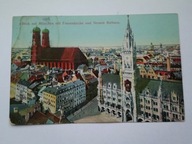Niemcy - Blick auf Munchen, Monachium - stara pocztówka