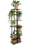 KWIETNIK METALOWY STOJAK NA KWIATY 7 PÓŁEK WYSOKI RUSTIC LOFT DONICZKI