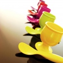 KIELISZEK DO JAJKA ŁYŻECZKA ZAK DESIGN ZIELEŃ 2KPL