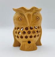 Rzeźbiona SOWA Indie ażurowa STARA jedna w drugiej