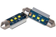 C5W CANBUS ŻARÓWKA RURKOWA 3 LED CREE BIAŁA 39MM