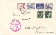 LUFTSCHIFF HINDENBURG OLIMPIADA 1936 ROK -koperta firmowa stemple znaczki