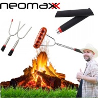 WIDELEC OGRODOWY WIDEŁKI TELESKOPOWY OGNISKO GRILL 6X KIJEK KIJ OGRÓDEK