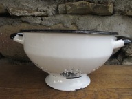 PRL - DUŻY emaliowany DURSZLAK__CEDZAK_WYSTRÓJ