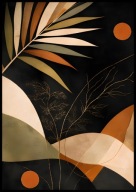 A2 PLAKAT OBRAZ, PLAKAT DO SYPIALNI SALONU, ABSTRAKCJA BOHO LIŚCIE PALMY