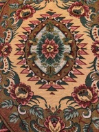 Narzuta z czasów PRL antyk w kwiaty 274/140 kapa kolorowa