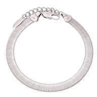 83710 BRANSOLETKA PLATYNOWANA 18,5+3 CM 6 MM żmijka płaska