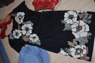 * OASIS * SUKIENKA LETNIA CZARNA W KWIATY _38