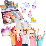 ZABAWKA PŁYWAJĄCA AKSOLOTL DO WODY KĄPIELI WANNY ŚWIECI ŚWIECĄCA