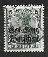 &OKUPACJA NIEMIECKA (ON) ROCZNIK 1916 Fi 8a kas. gw/opis - OBIEGOWE dla GGW