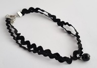 CHOKER NASZYJNIK OBROŻA CZARNY Z KULKĄ