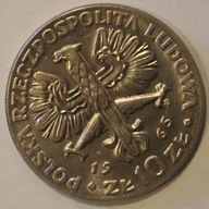 10 ZŁ ZŁOTYCH 1965 WARSZAWSKA NIKE - SKRĘTKA ok. 310 STOPNI, ŁADNA
