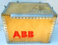 Skrzynia drewniana z okuciami firmy ABB Sweden