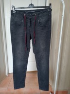 spodnie dżins proste strecz 40 taifun czarne