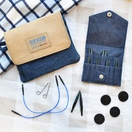 Zestaw drutów wymiennych KnitPro Indigo Wood Mini