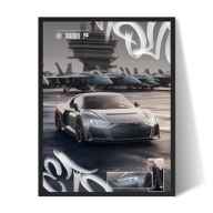 Plakat Audi R8 w ramce 30x40 cm dekoracja ścienna prezent
