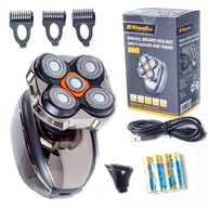 Golarka męska Riwall 5w1 - trymer, 5 głowic, ładowanie USB-C, 90min praca!