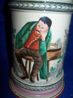 Moge Zmienic Cenę---[@e7]Unikatowy--Stary Pruski Kufel ok, 1900r-03-