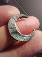 Stara przedwojenna może XIX w. srebrna ozdoba ze zdobieniami Wisior Brosza?