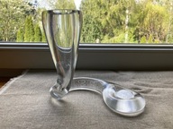 GALERIOWE , MASYWNE, BIAŁE SZKŁO ARTYSTYCZNE, ŚWIECZNIK LUB PRZYCISK, WĄŻ